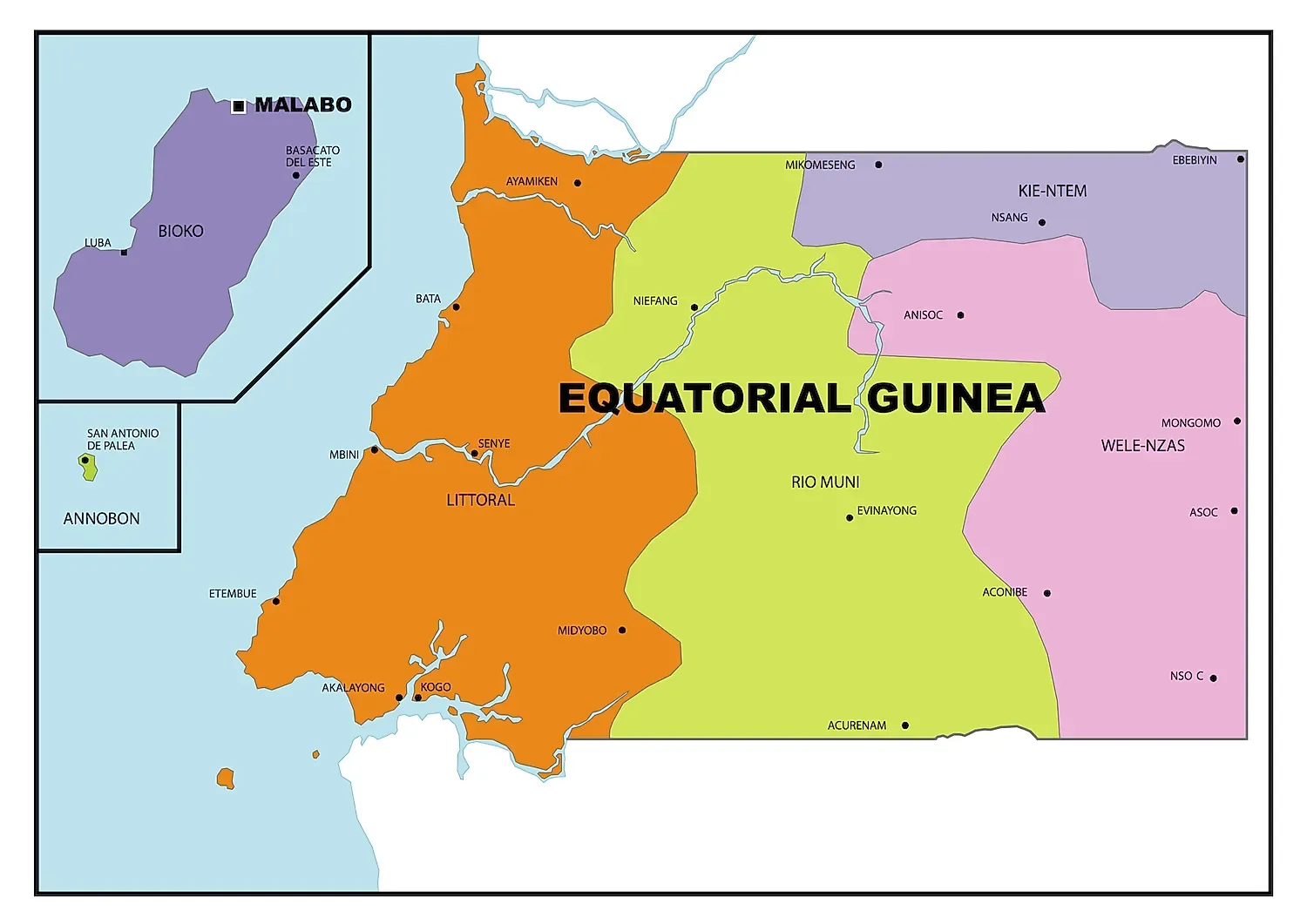 Equatorial Guinea Maps Facts World Atlas