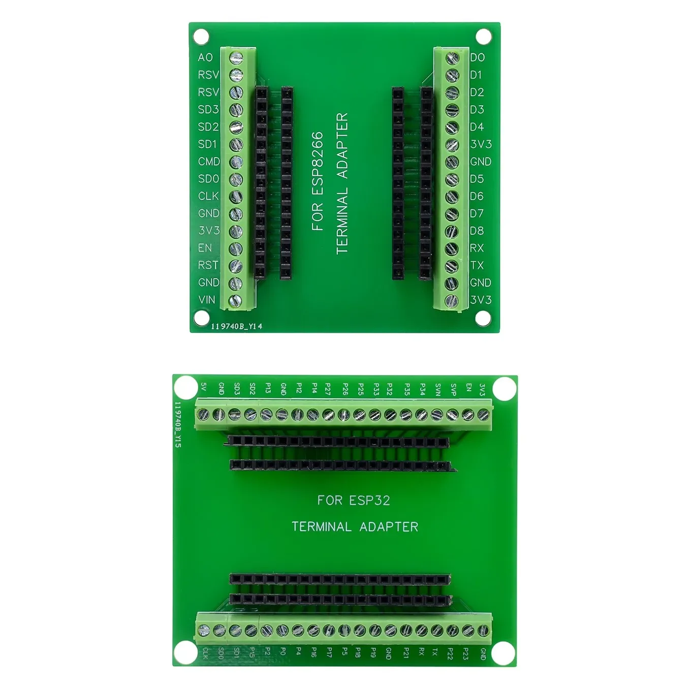 จีนราคาต่ำ Esp32 Esp8266 บอร์ดฝ่าวงล้อม Gpio 1 เป็น 2 เข้ากันได้กับ 38 Pins Esp32S Ghz Dual Core