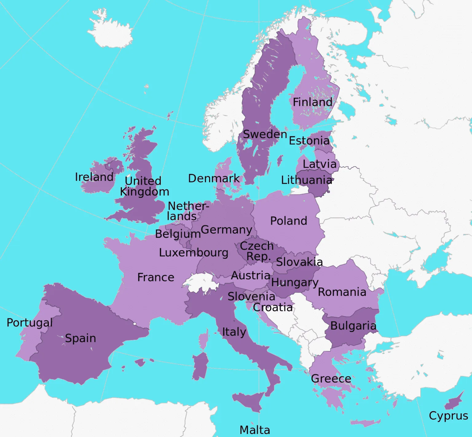 Eu Map European Union Map 2023