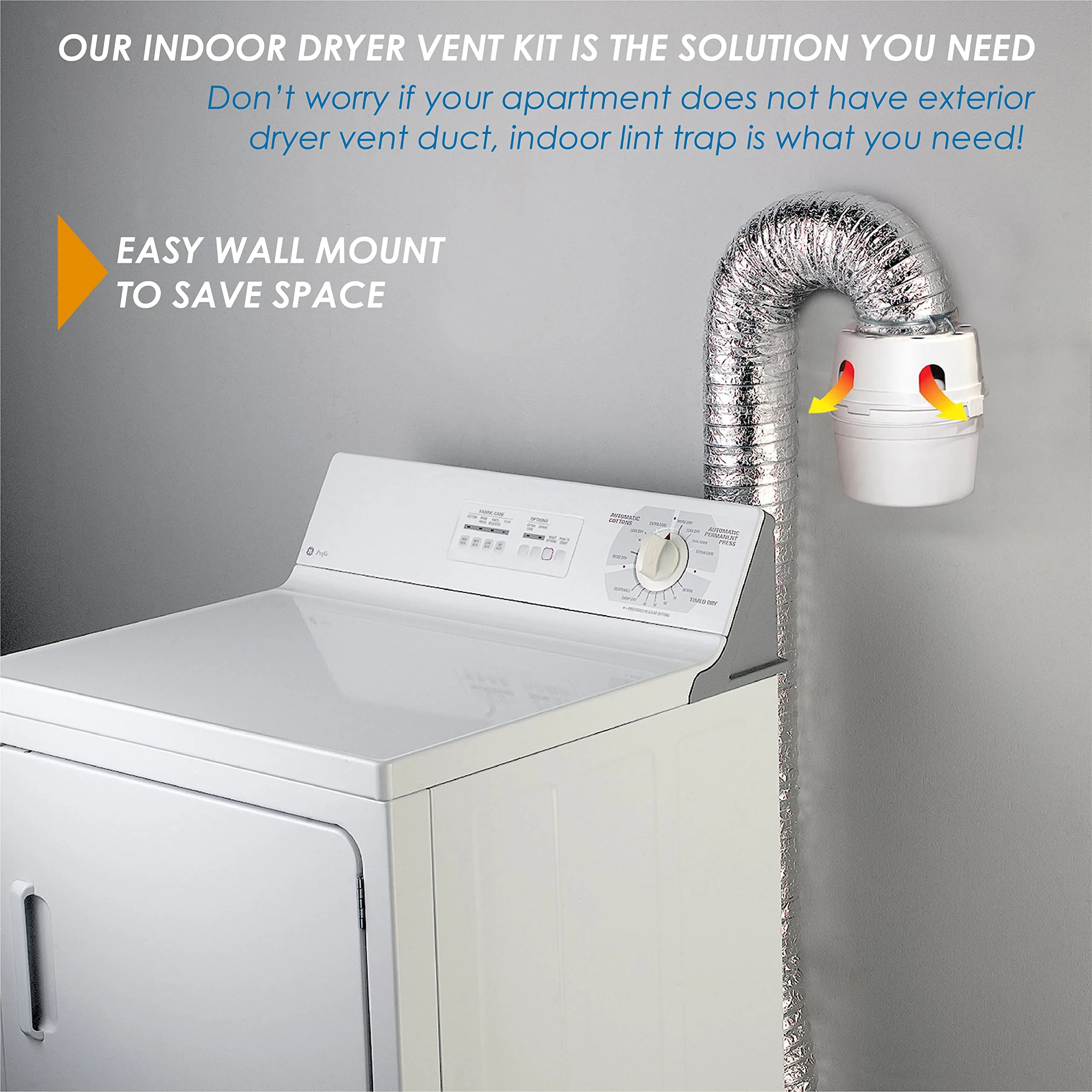 Everbilt X Indoor Dryer Vent Kit With Flexible Duct X Ft White
