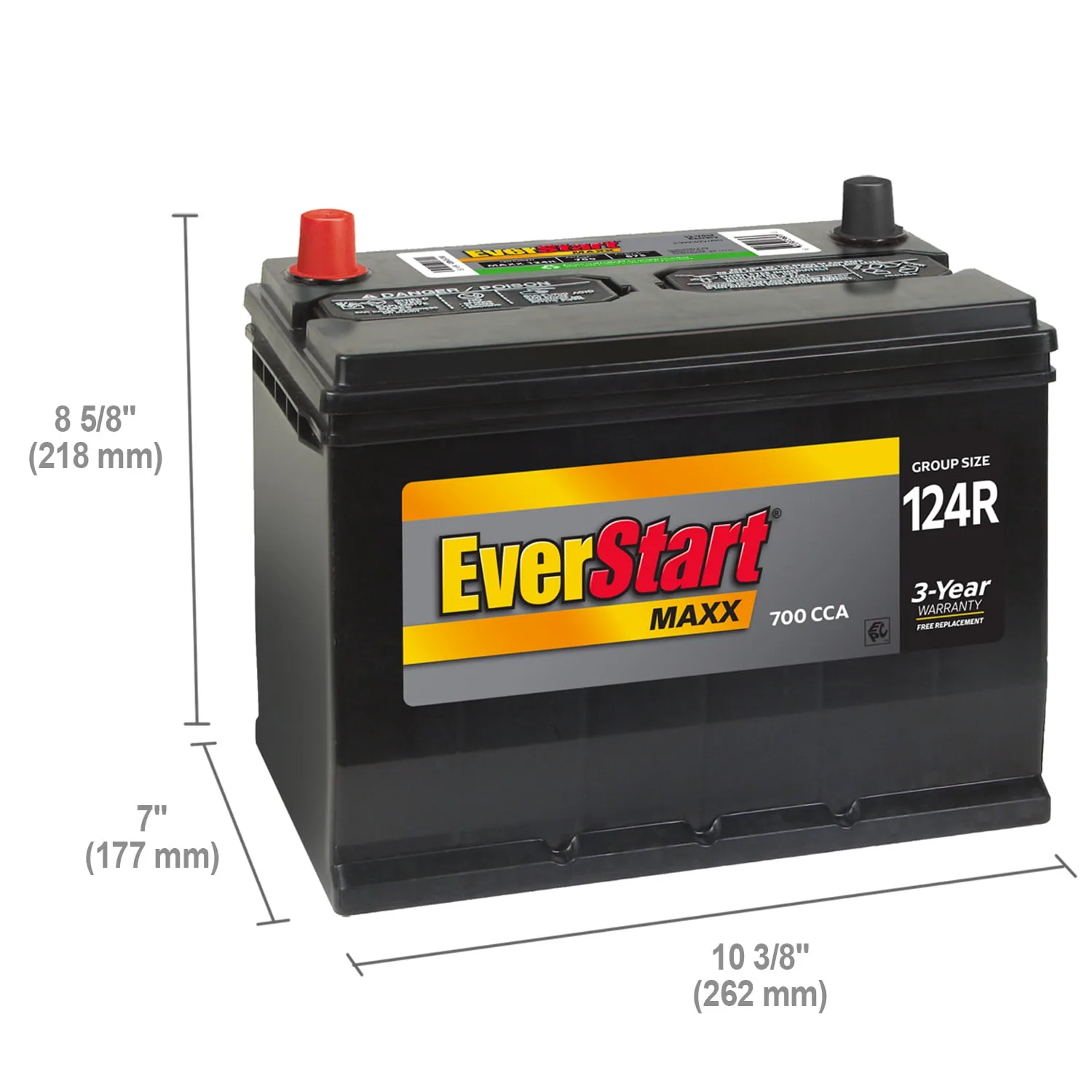 Everstart Value Lead Acid Automotive Battery Group Size 26 12 Volt 525 Cca