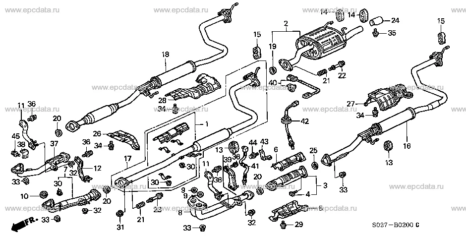Exhaust Diagram Of 1999 Honda Civic Exhaust Civic Honda Syst