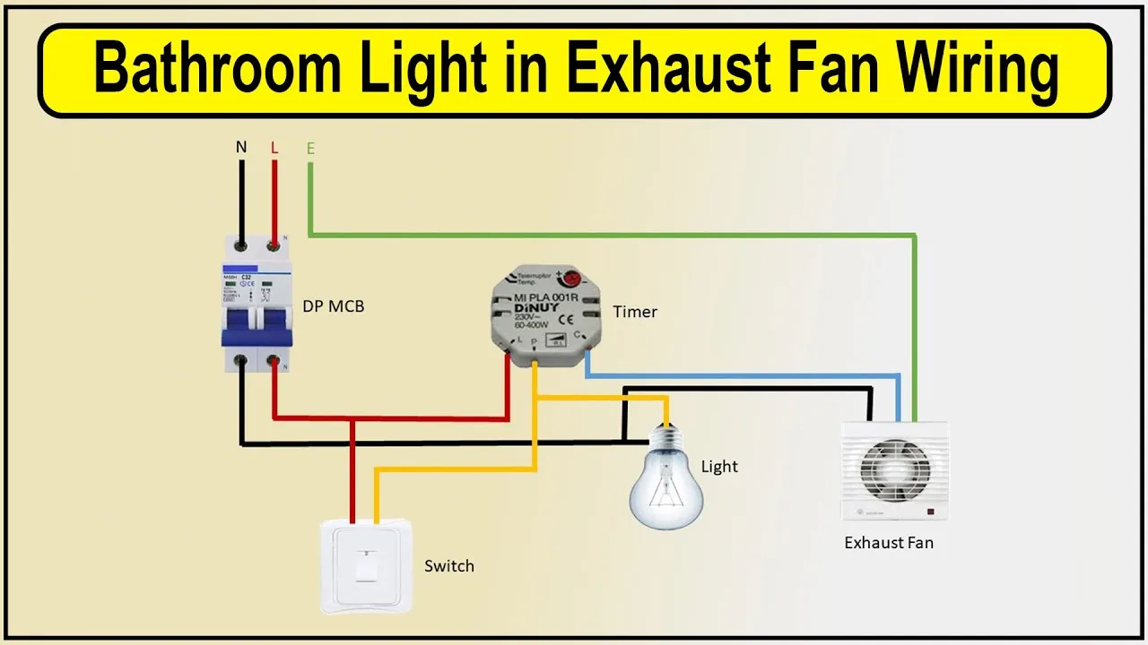 Exhaust Fan With Light Wiring Bathroom Exhaust Fan With Ligh
