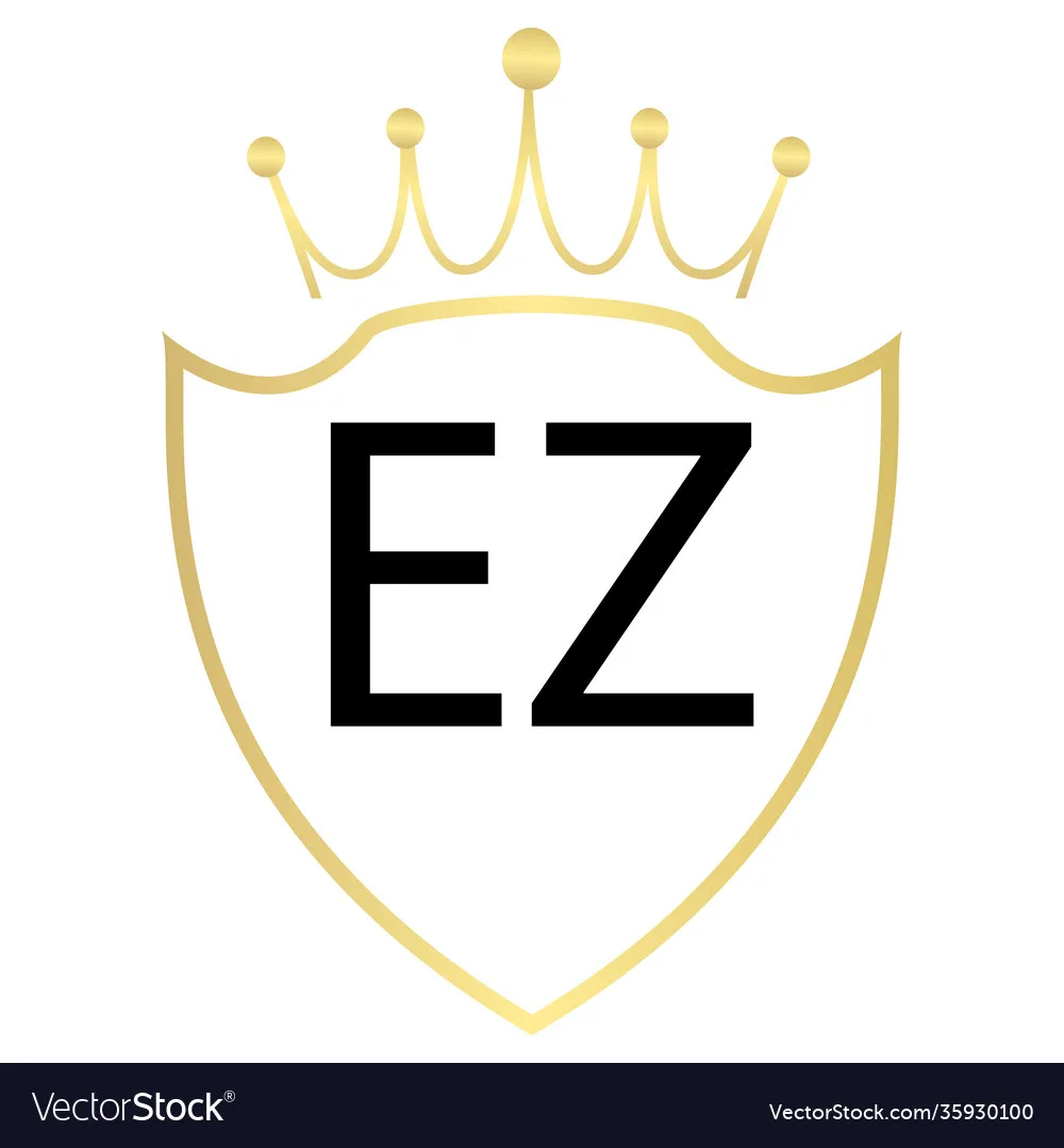 Ez Letter Logo Design With Simple Style Royalty Free Vector