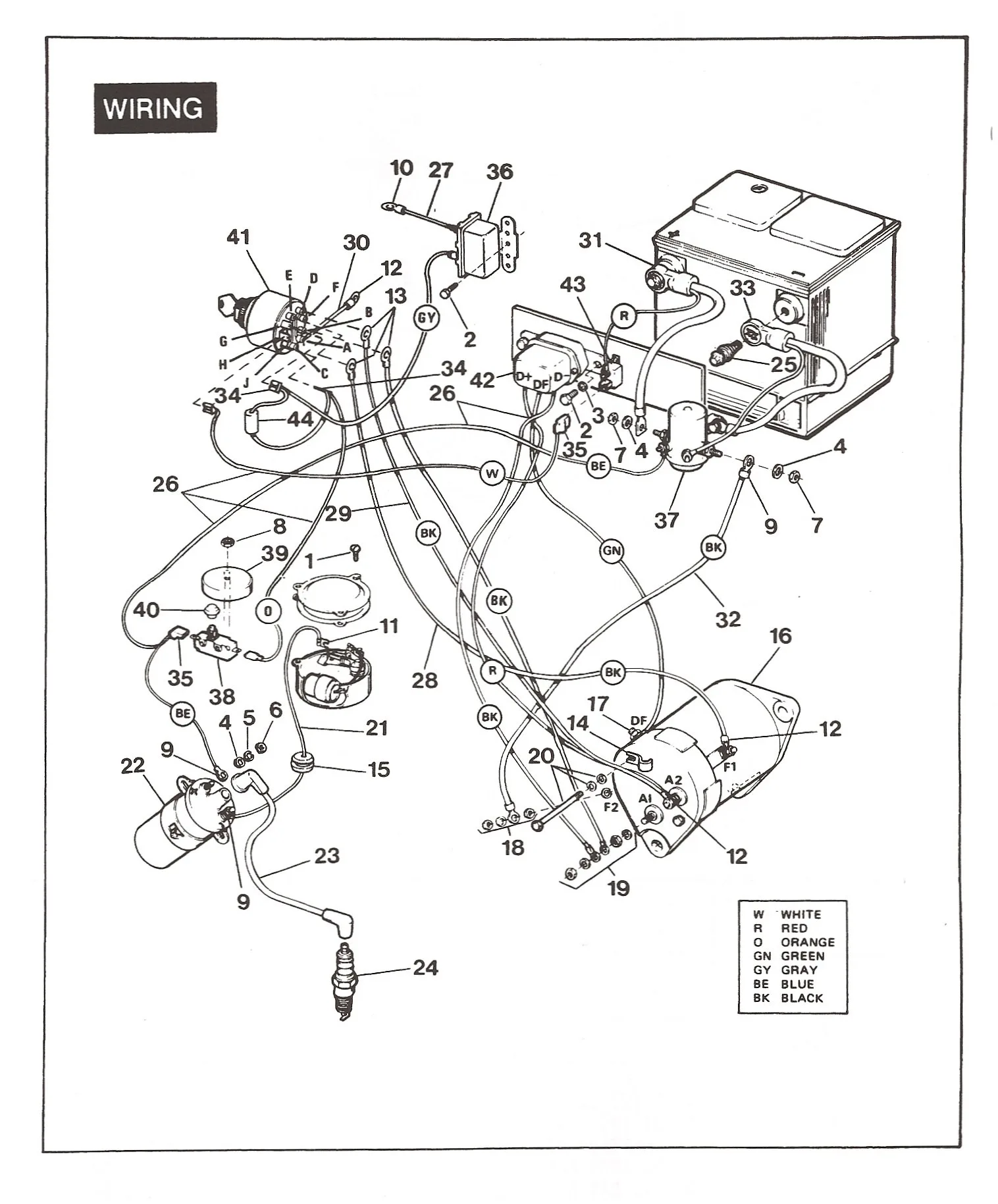Ezgo Gas Golf Cart Engine Parts Diagrams