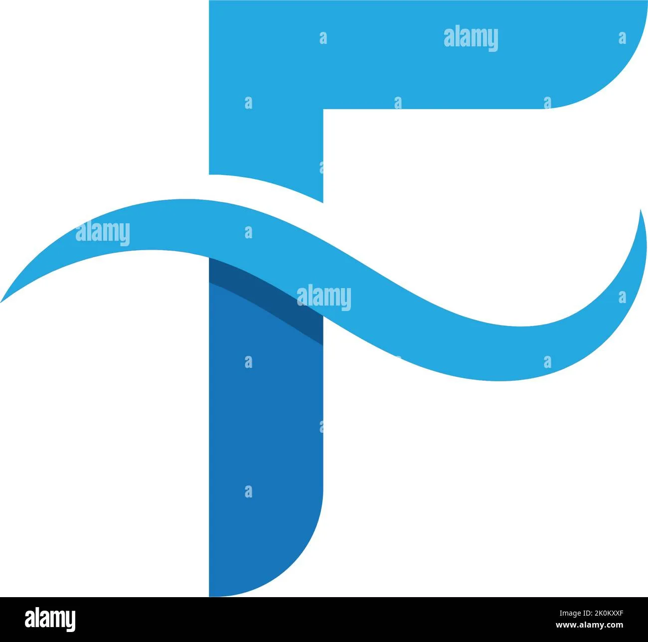 F Letter Wave Logo Template Vector Symbol Stock Vector Image Art Alamy