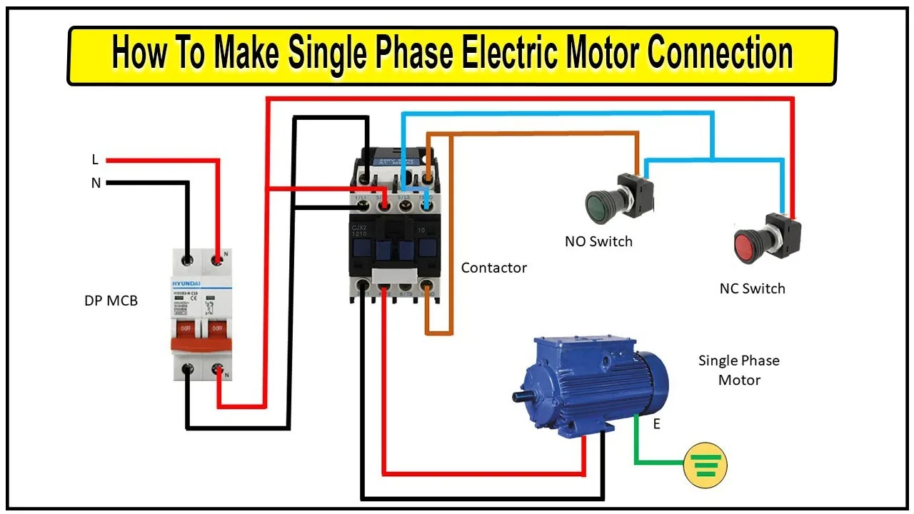 Fan Motor Wiring Diagram Single Phase Motor