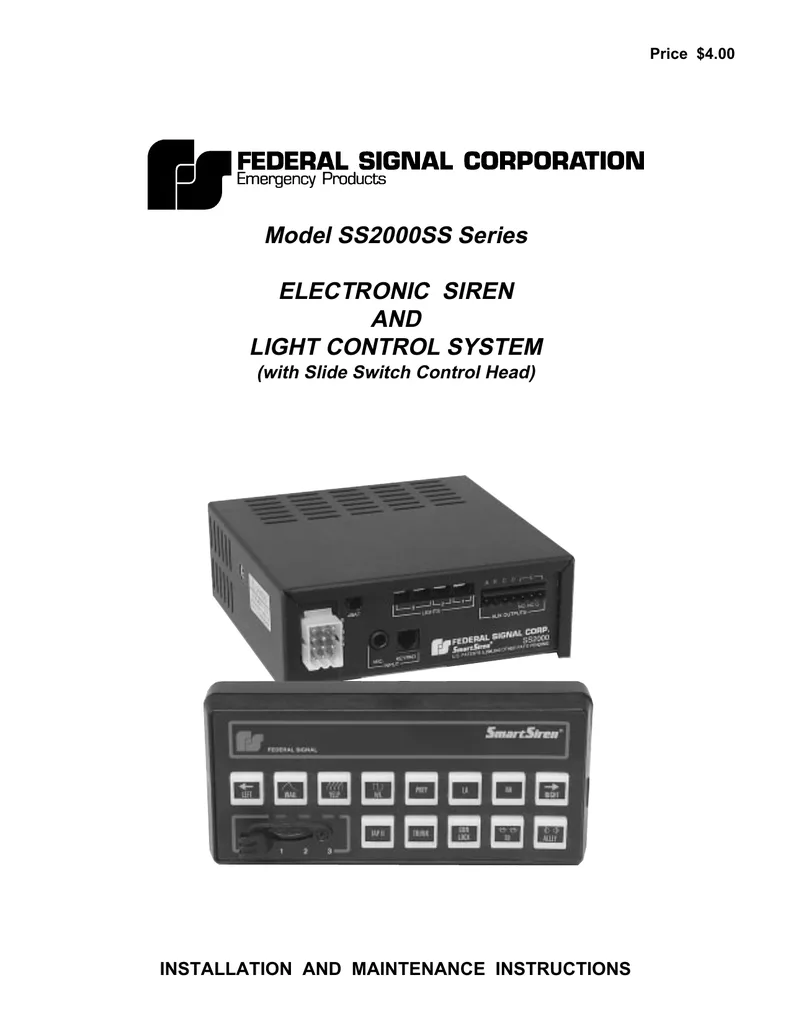 Federal Signal Smart Siren Ss2000Sm Wiring Diagram Wiring Diagram