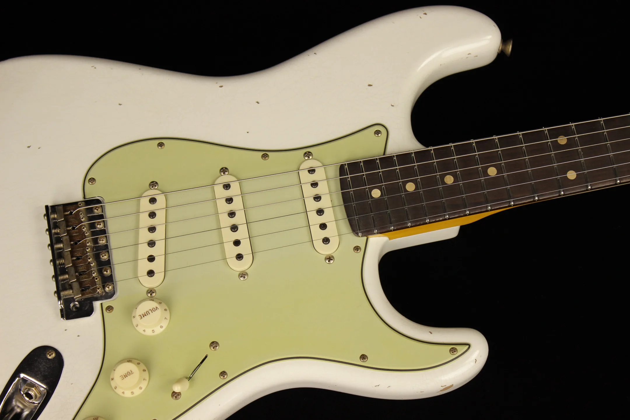 Fender Custom 1961 Stratocaster Relic Olympic White Sn R127968 Gino Guitars