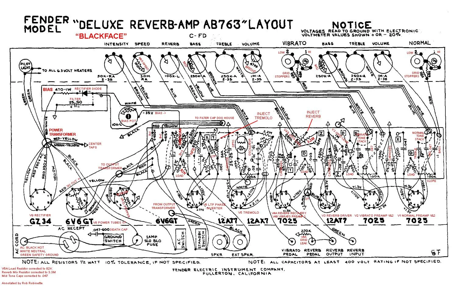 Fender Deluxe Reverb Circuit Diagram