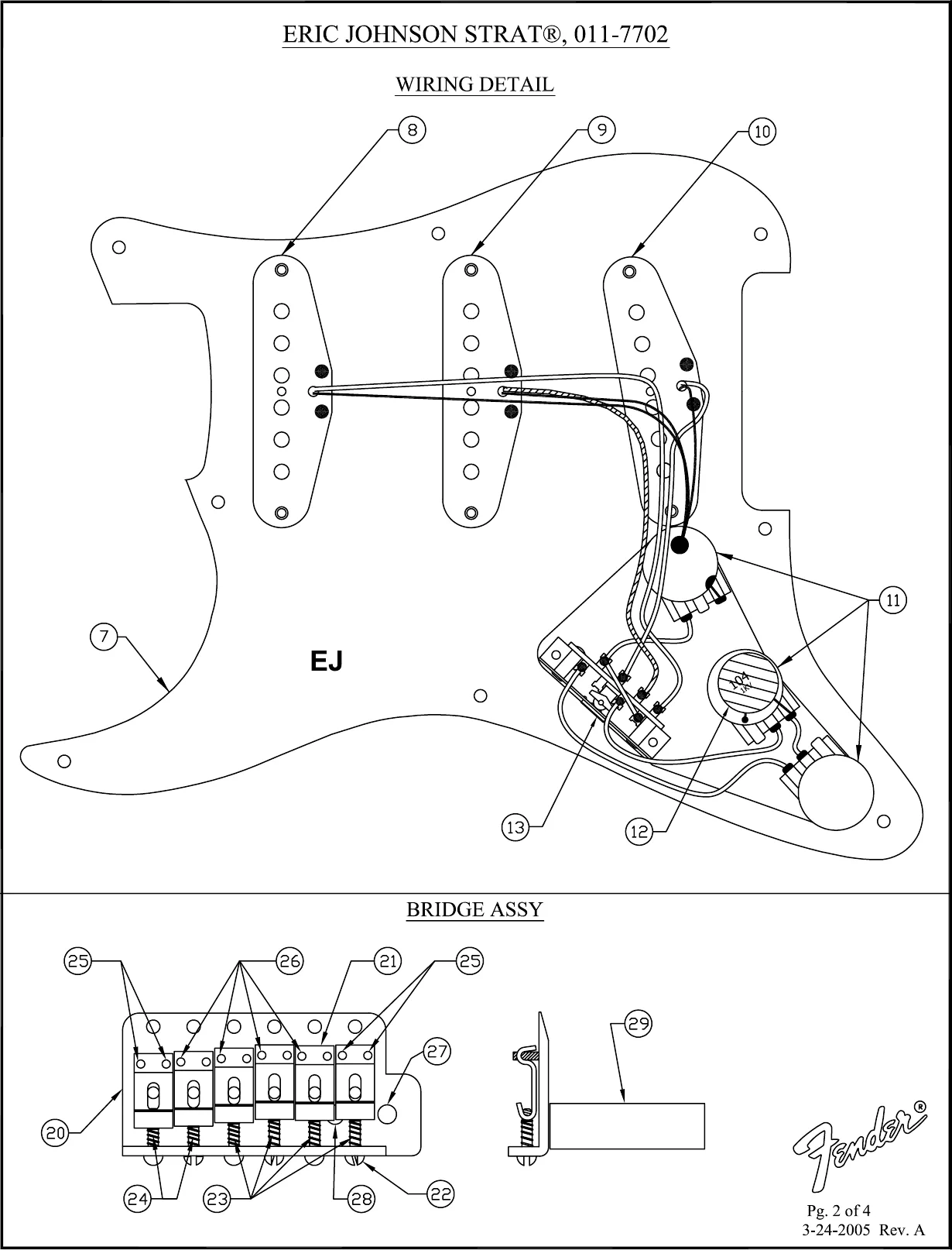 Fender Eric Johnson Wiring Diagram Wiring Diagram