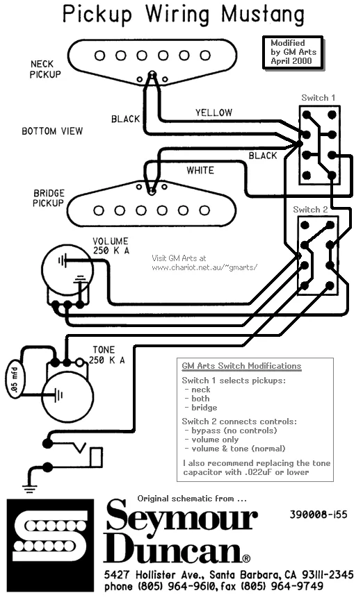 Fender Guitar Wiring Diagrams Mustang Diagram
