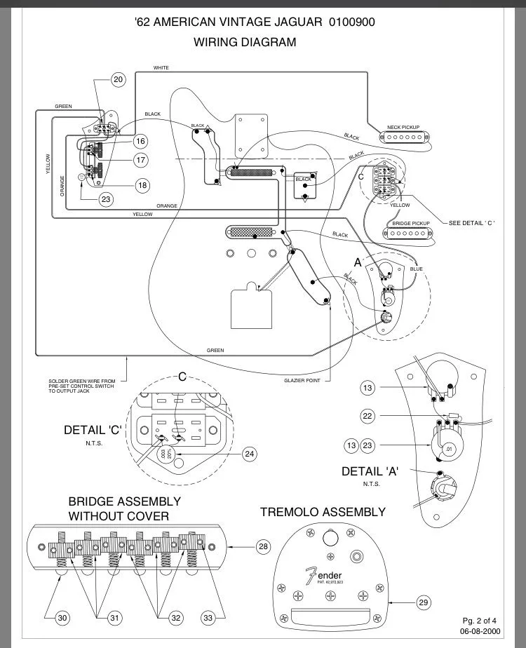 Fender Jaguar Guitar Wiring Diagram