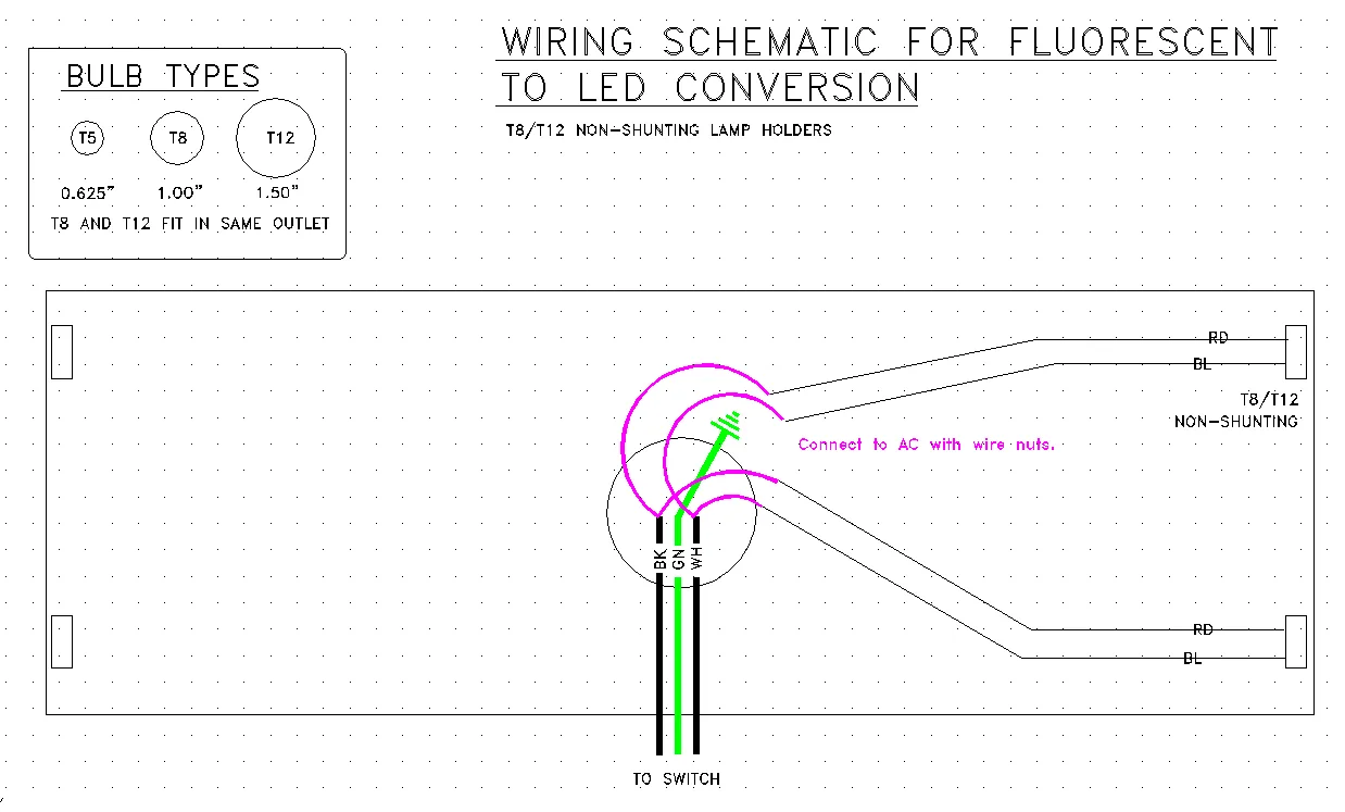 Fluorescent Fixtures Wiring Diagrams
