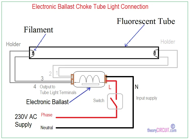 Fluorescent Light Fixture Wiring Diagram