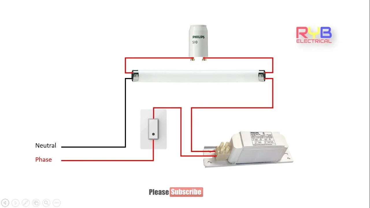 Fluorescent Light Fixture Wiring Diagram