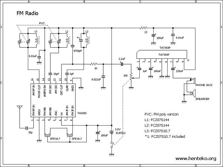 Fm Radio Circuit Diagram Ta2003 Receiver