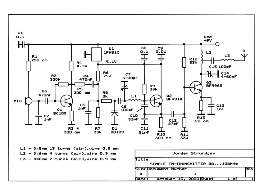 Fm Radio Transmitter Circuit