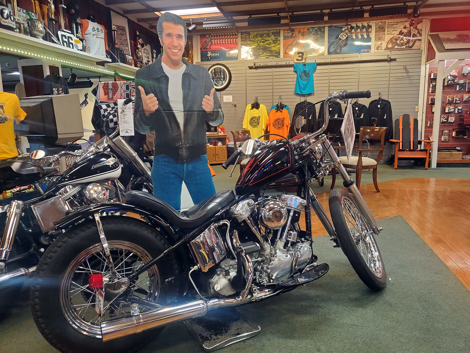 Fonzie S Original Motorcycle Roars Back Home
