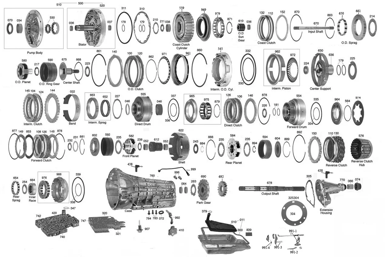 Ford 4R70W Transmission Diagram