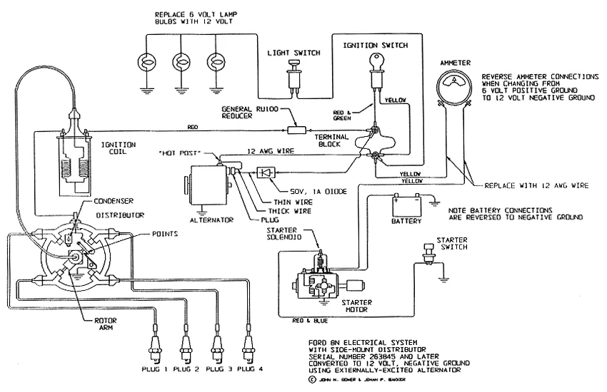 Ford 8N Wiring Harness 6 Volt