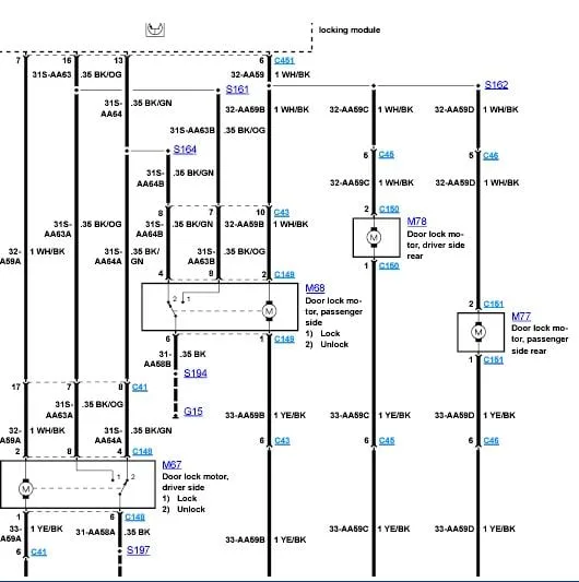 Ford Focus Central Locking Module Wiring Diagram