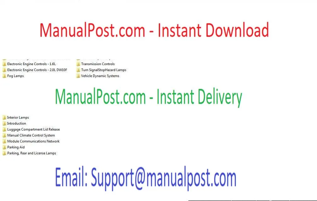 Ford Focus Wiring Diagrams Manual 2017 Manualpost Instant Download Auto Manuals