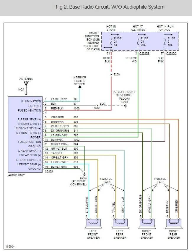 Ford Ranger Stereo Wiring Diagram Inspiresio