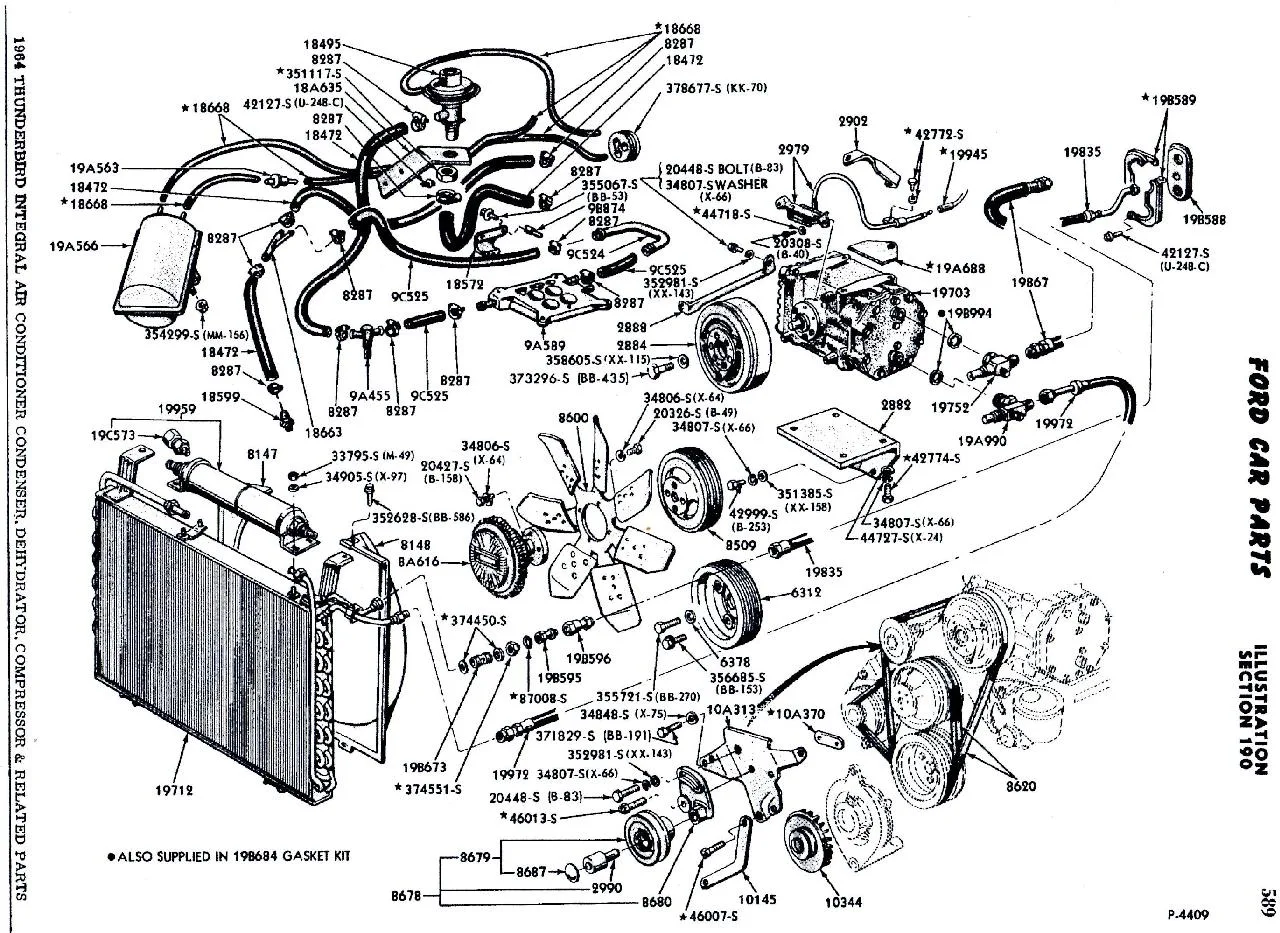 Ford Thunderbird Parts Diagram