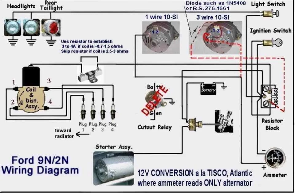 Ford Tractor 12V Generator Wiring Diagram