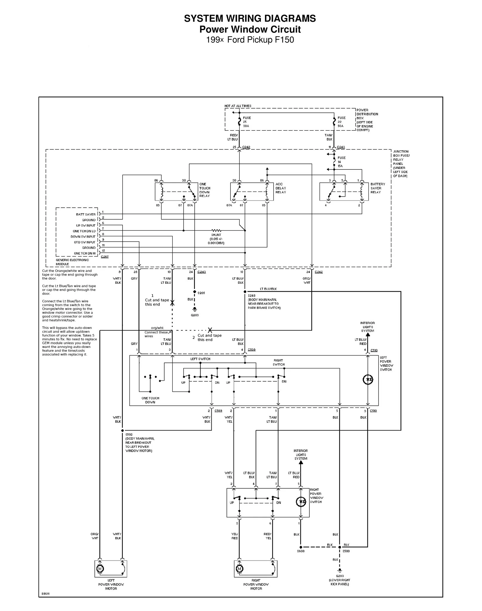 Ford Window Switch Wiring Diagram Images Wiring Collection