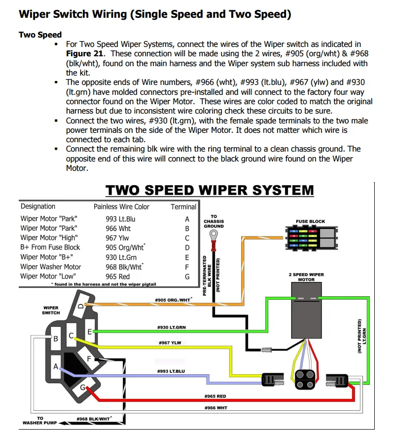 Ford Wiper Motor Wiring