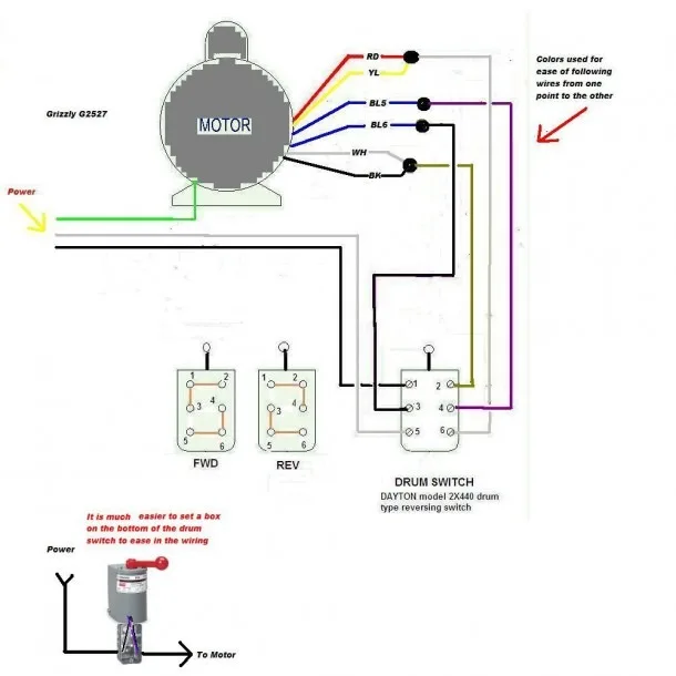 Forward Reverse Drum Switch Wiring Diagram