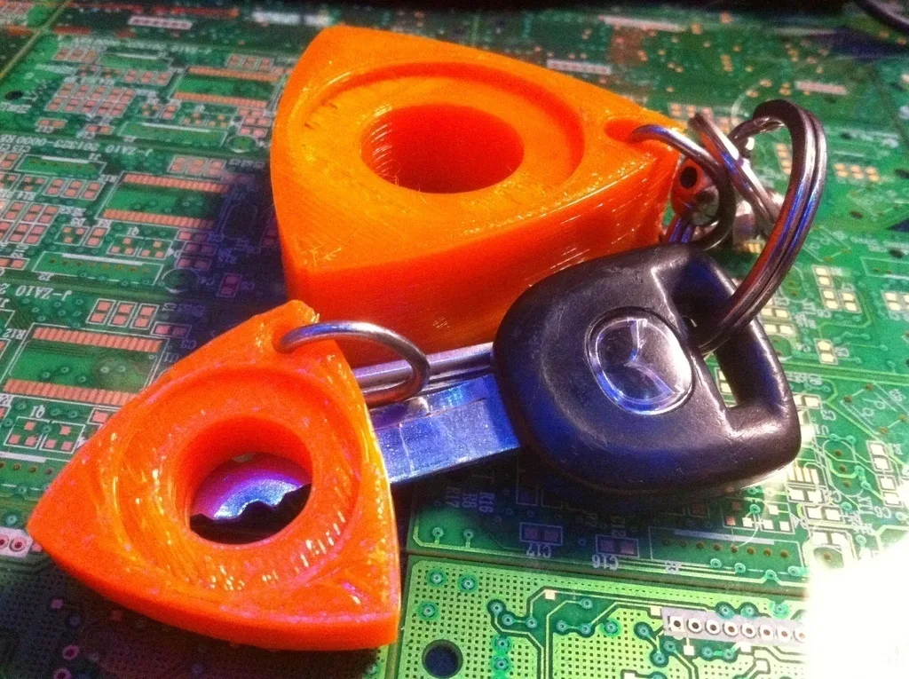 Free 3D File Rx 7 Rx 8 Rotary Engine Rotor Keychain 3D Printer Design To Download Cults