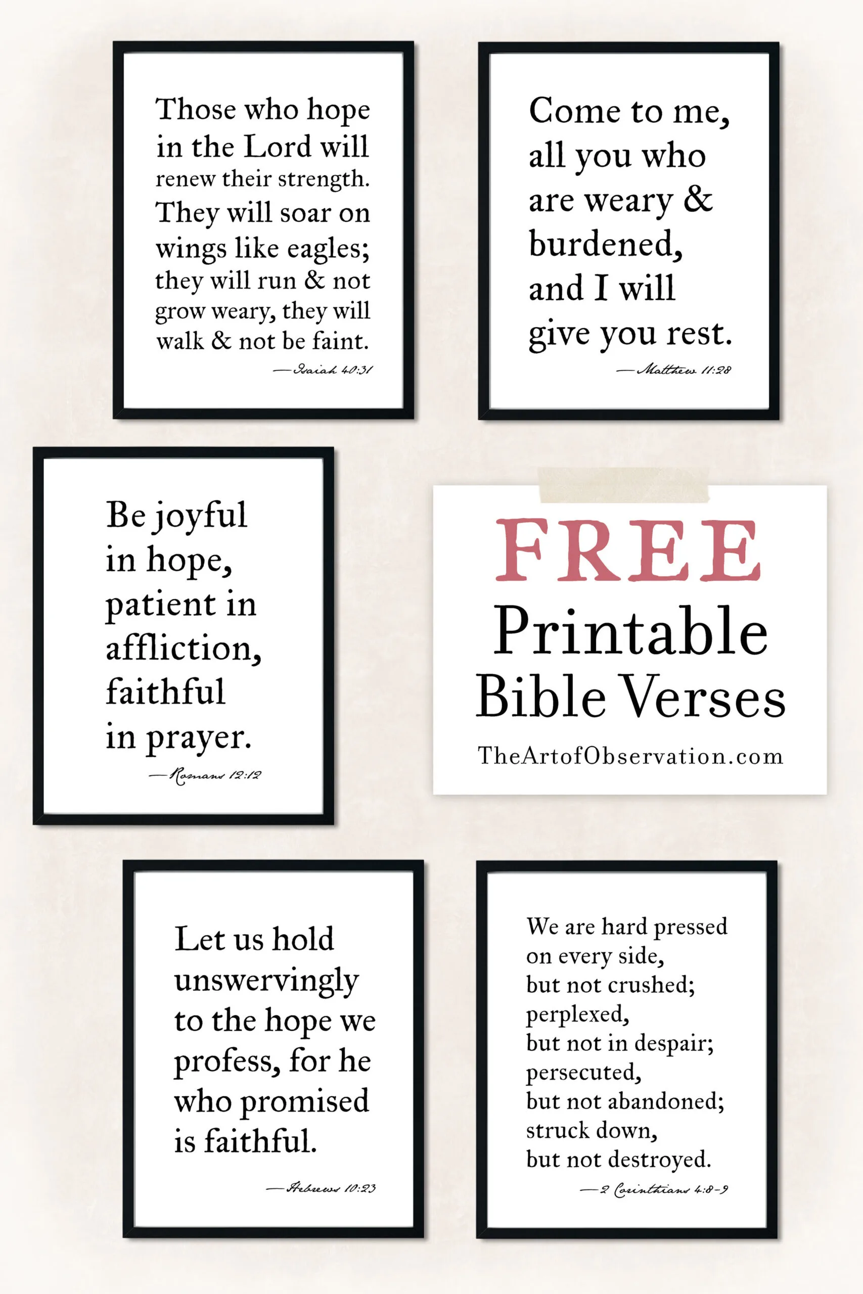 Free Bible Verse Printables All Free Printables