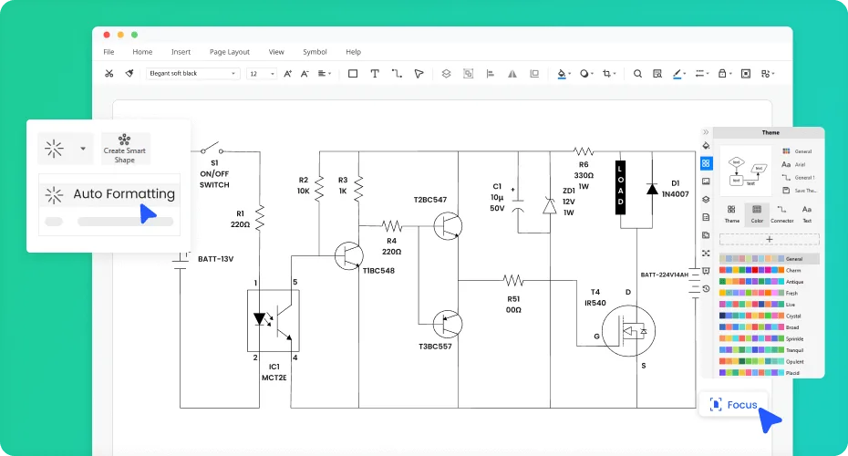 Free Electronic Circuit Diagram Drawing Software