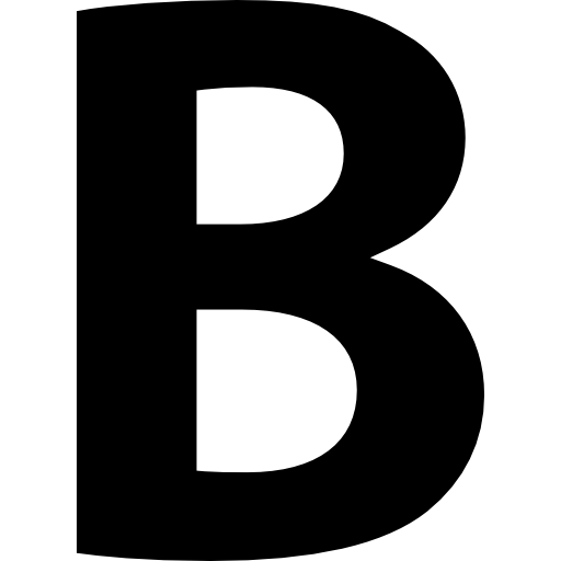 Free Icon Bold Button Of Letter B Symbol