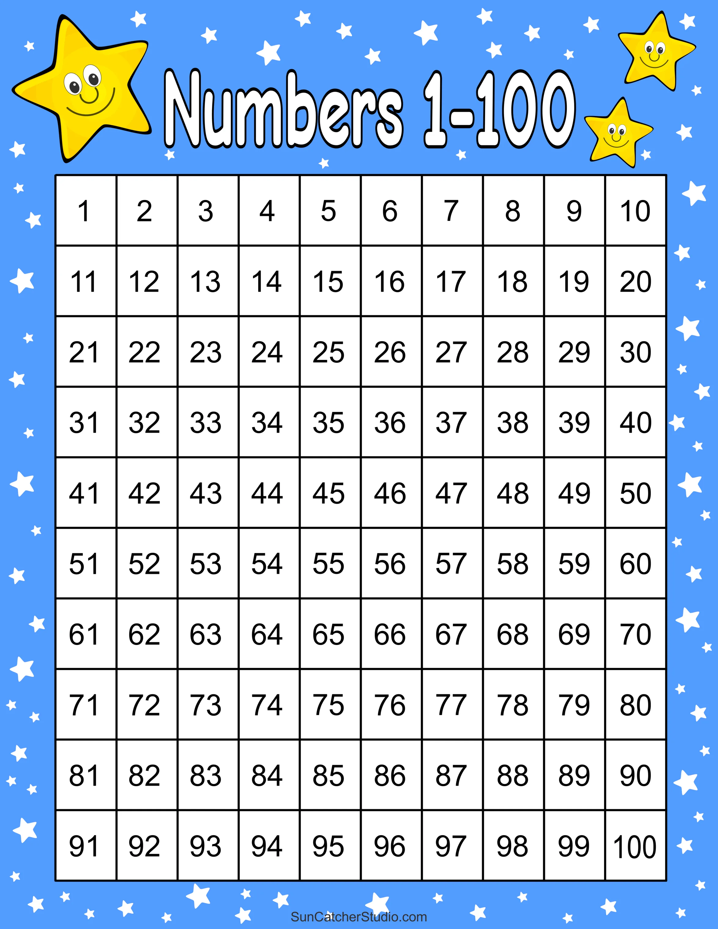Free Printable Hundreds Charts Numbers 1 To 100 Free Printables Monograms Design Tools