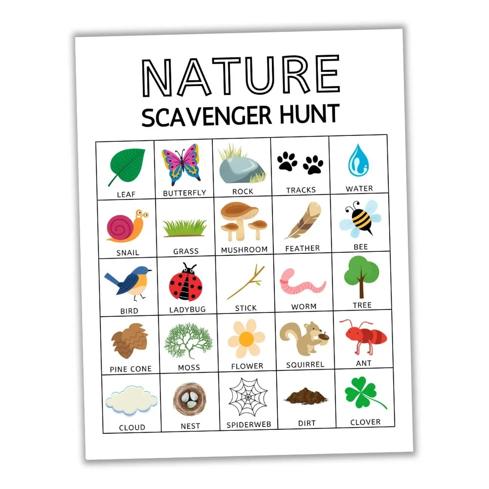 Free Printable Nature Scavenger Hunt For Kids The Craft At Home Family
