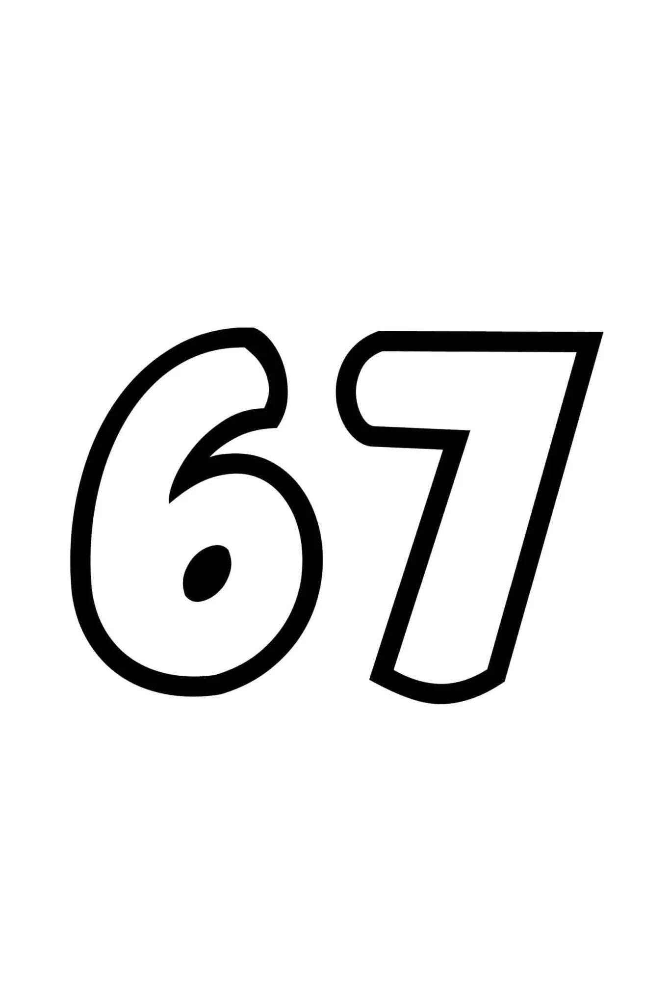 Free Printable Number Bubble Letters Bubble Number 67 Artofit