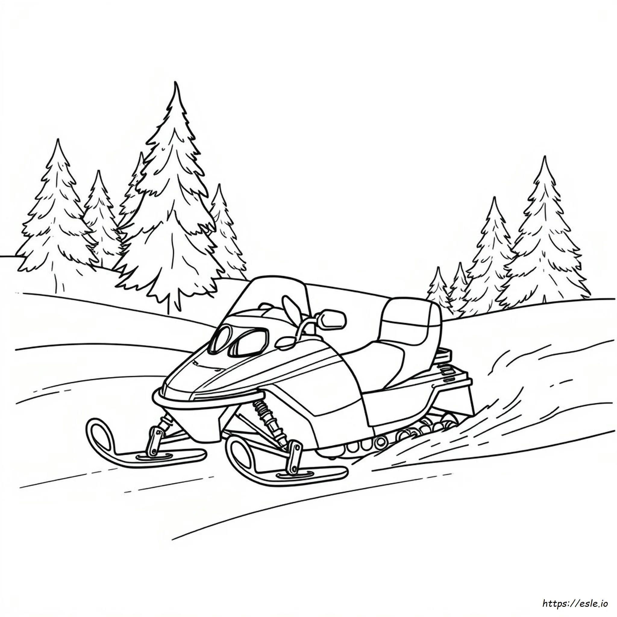 Free Printable Snowmobile Coloring Pages