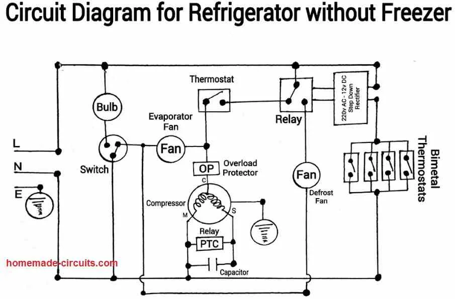 Freezerless Refrigerator Circuit Diagram Explained Homemade Circuit Projects