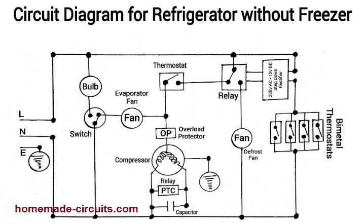 Freezerless Refrigerator Circuit Diagram Explained Homemade Circuit Projects Freezerless