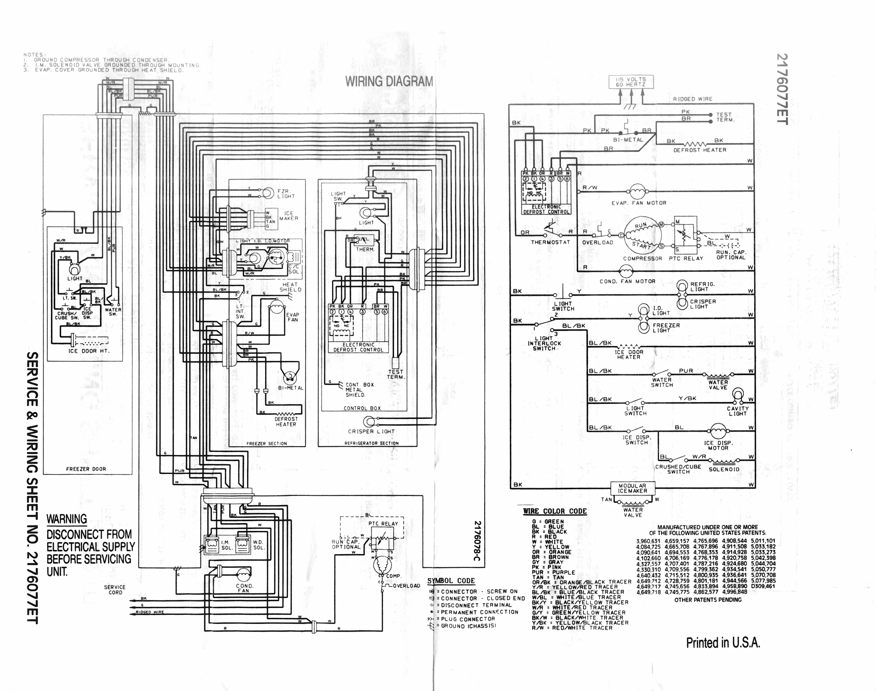 Fridge Freezer Wiring Diagram