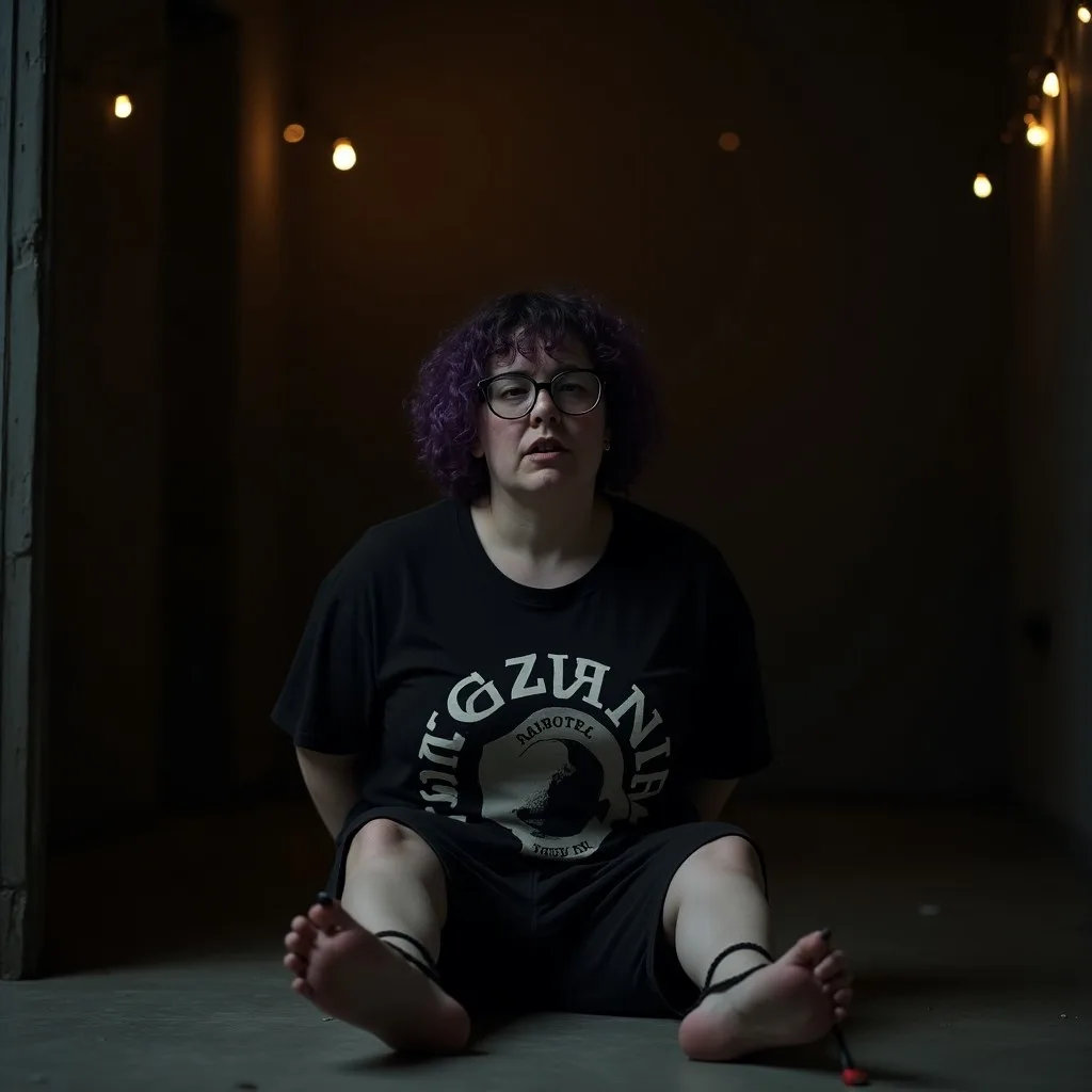 Frightened Woman Duct Taped In A Dark Room Stable Diffusion Online