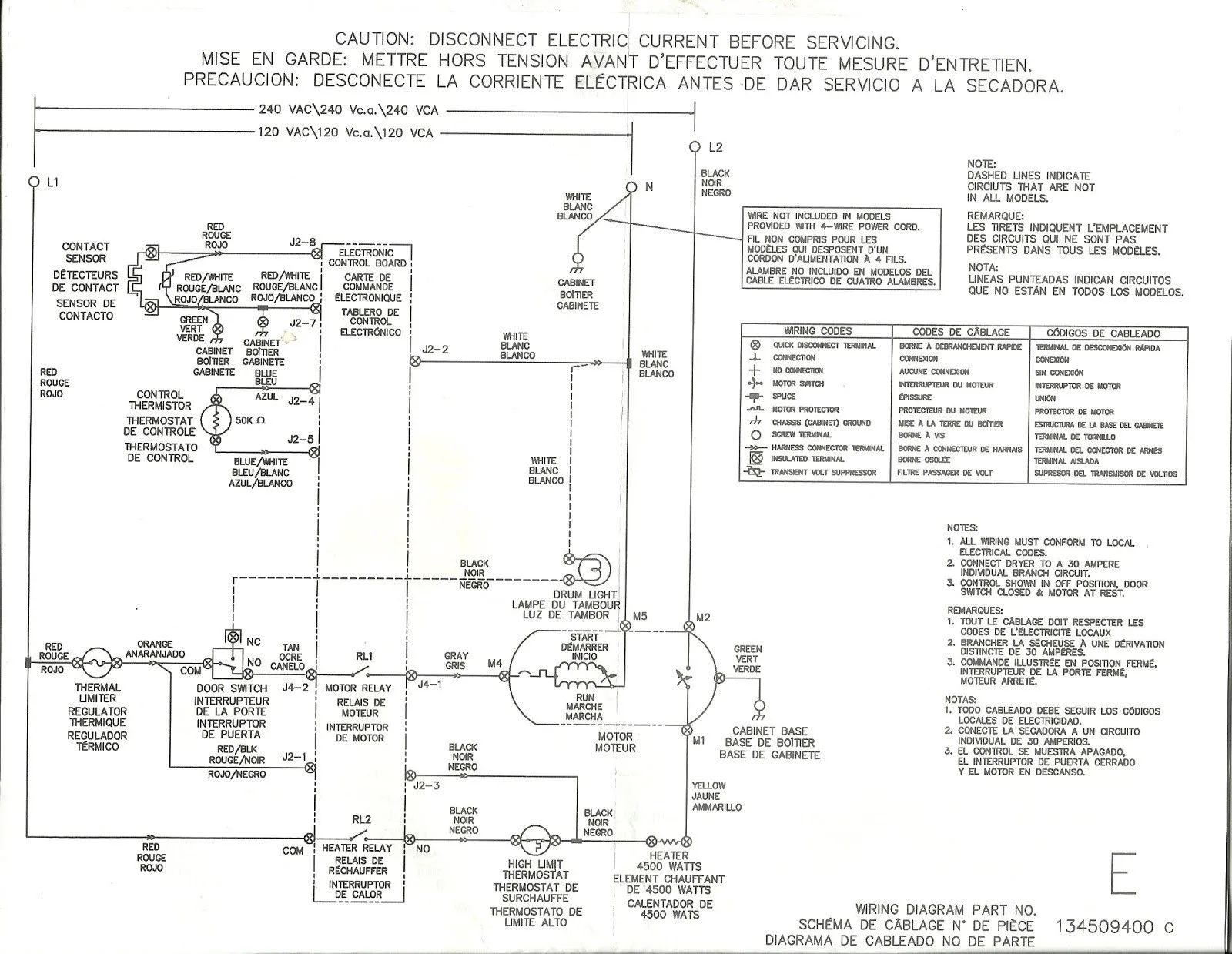 Frigidaire Affinity Dryer Wiring Diagram
