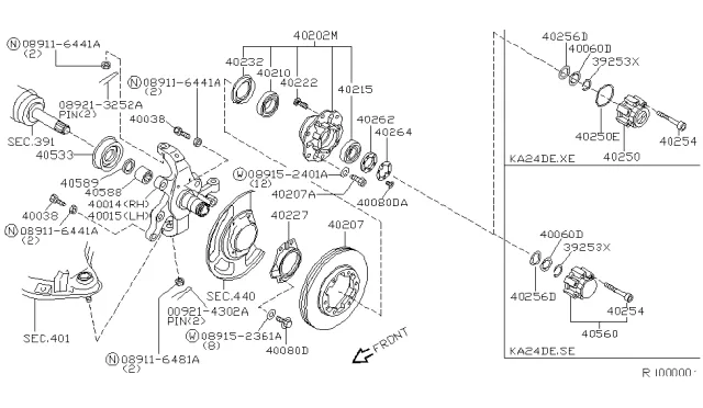 Front Axle 2000 Nissan Frontier