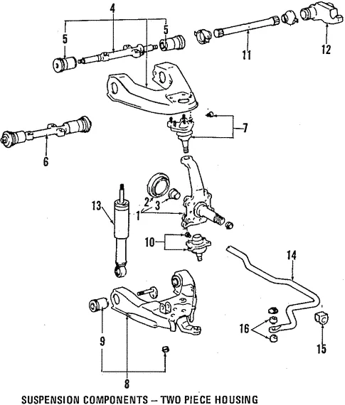 Front Suspension For 1991 Toyota Pickup Ourisman Toyota Parts