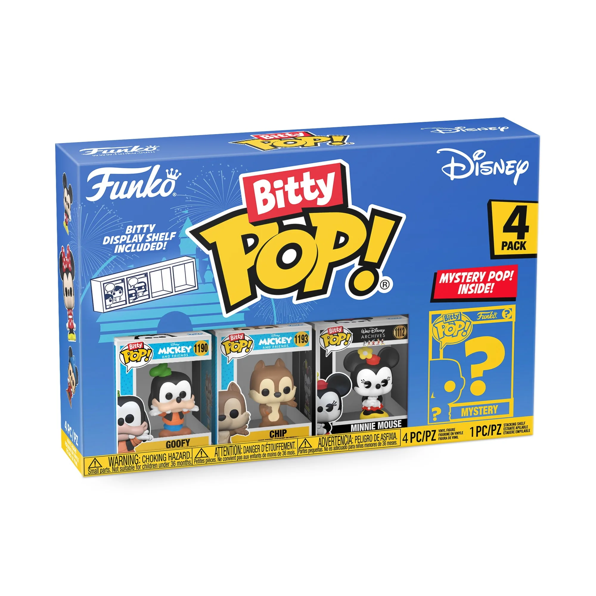 Funko Pop Bitty Pop Disney Goofy Chip Minnie Mouse And A Mystery Bitty Pop 4 Pack