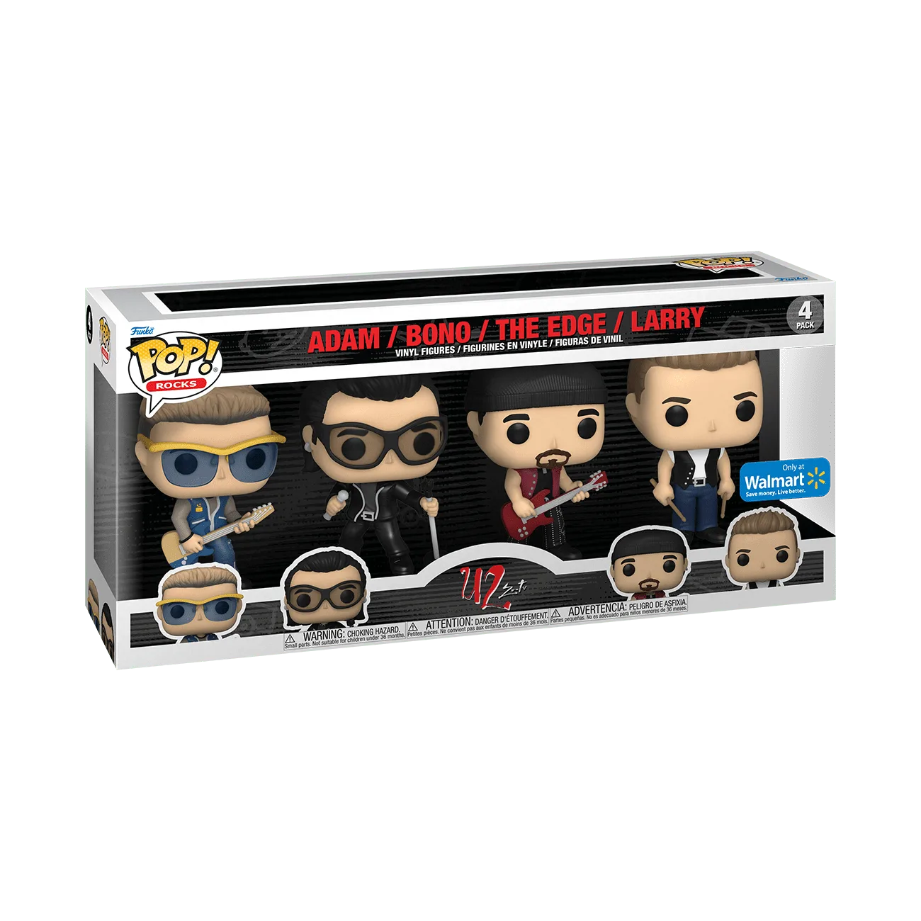 Funko Pop Rocks U2 Zoo Tv 4Pk Vinyl Figure Walmart Exclusive
